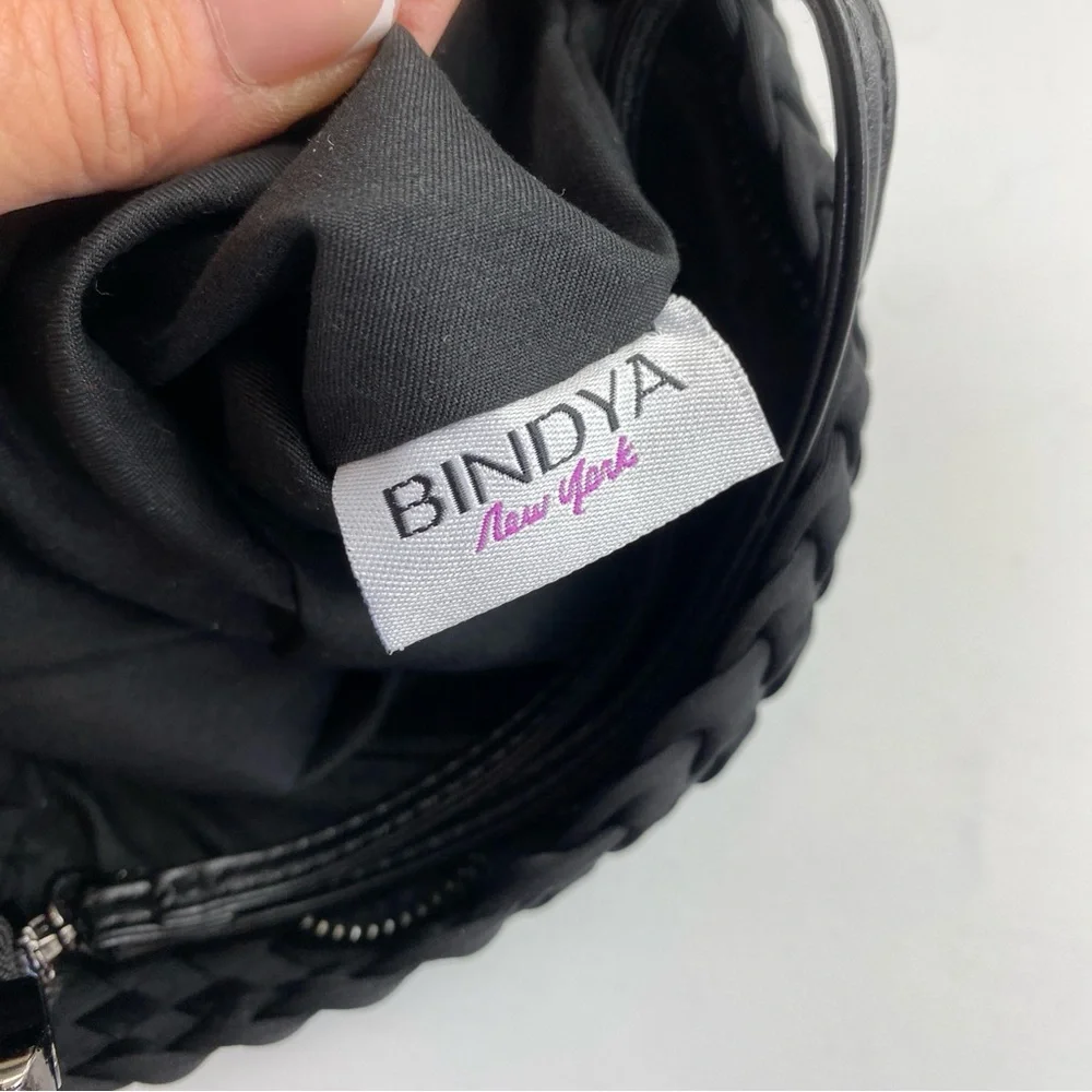 BINDYA New York‎ Handcrafted Woven Black Wristlet Purse Clutch Evening Bag - Picture 7 of 10